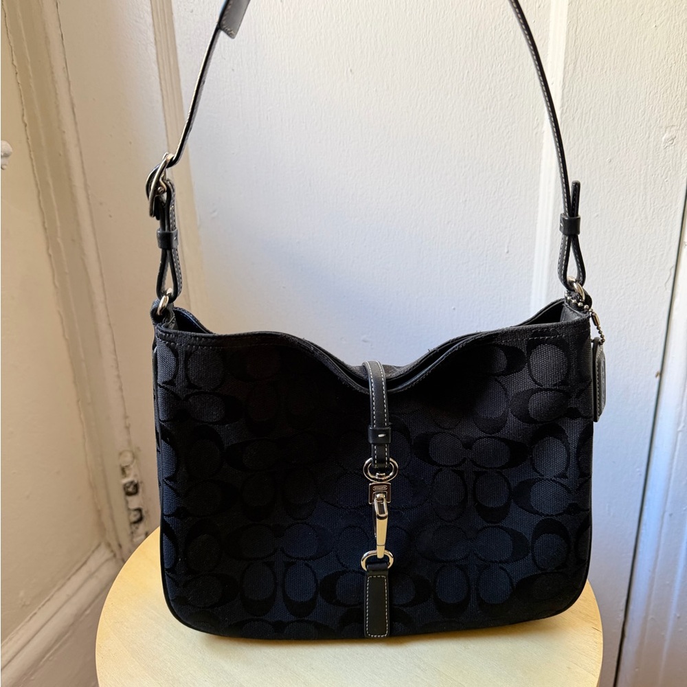 Coach Black Signature Shoulder Bag